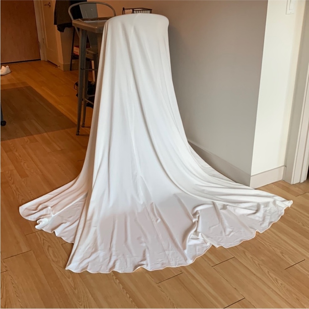 Ivory Crepe bridal cape